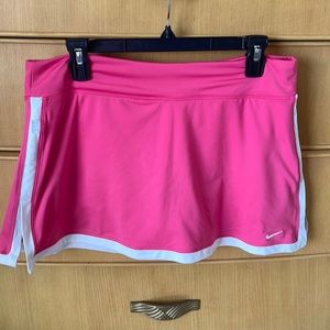 Nike Dri-Fit Women’s Active Skort Pink & White Tennis Skort Size Large